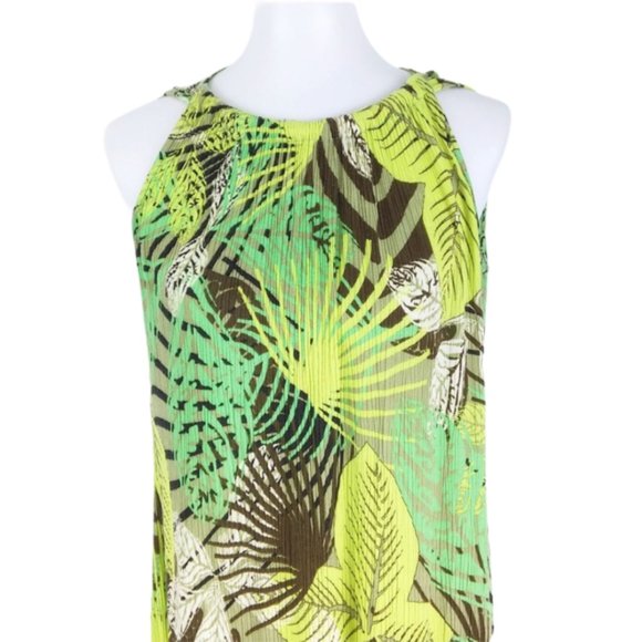 Dressbarn Maxi Dress Sleeveless Green Floral Sz 8 - Picture 3 of 9